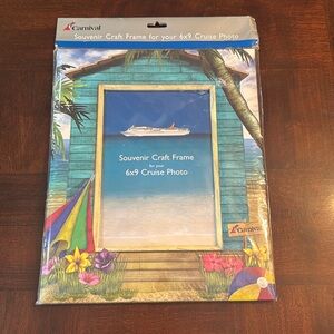 Padded Carnival Cruise Line Souvenir Picture Frame for 6x9 New & Sealed